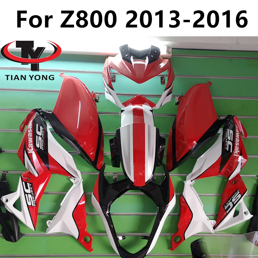 Обтекатели из пластмассы для фотопластика Kawasaki Z800 2013 2016 13 14 15 16 оранжевого
