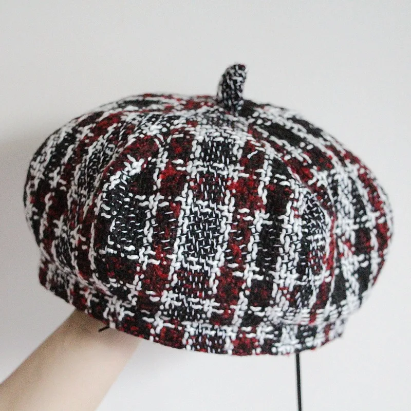 Fashion Baby Hats with Plaid Color Retro Baby Girl Beret Cap for 2-5 Years 1PC Fashion Baby Hats with Plaid Color Retro Baby Girl Beret Cap for 2-5 Years 1PC