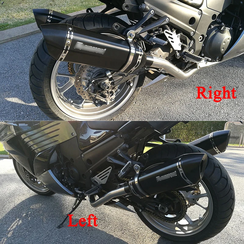 Слипоны ZZR1400 мотоциклетная выхлопная система глушитель выхлопной трубы средней соединительной трубы для Kawasaki ZX14R 2006-16 Moto Escape