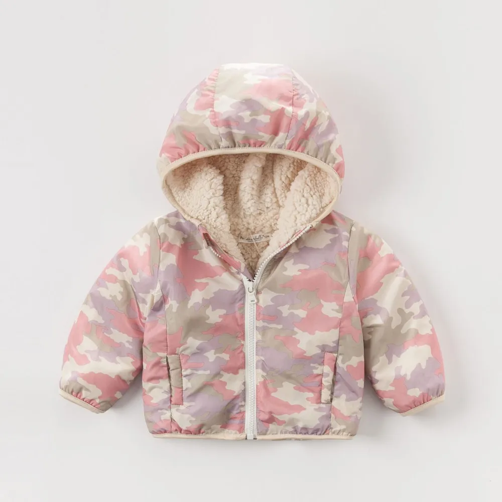 DB4258 davebella/разноцветная Осенняя верхняя одежда для девочек; Детское пальто - Цвет: camouflage