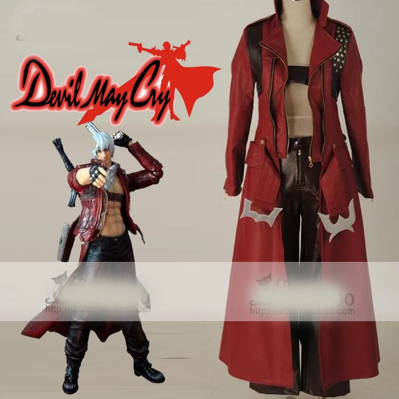 DMC 3 Данте косплей кожаный костюм Хэллоуин костюм для мужчин Вечерние Индивидуальные