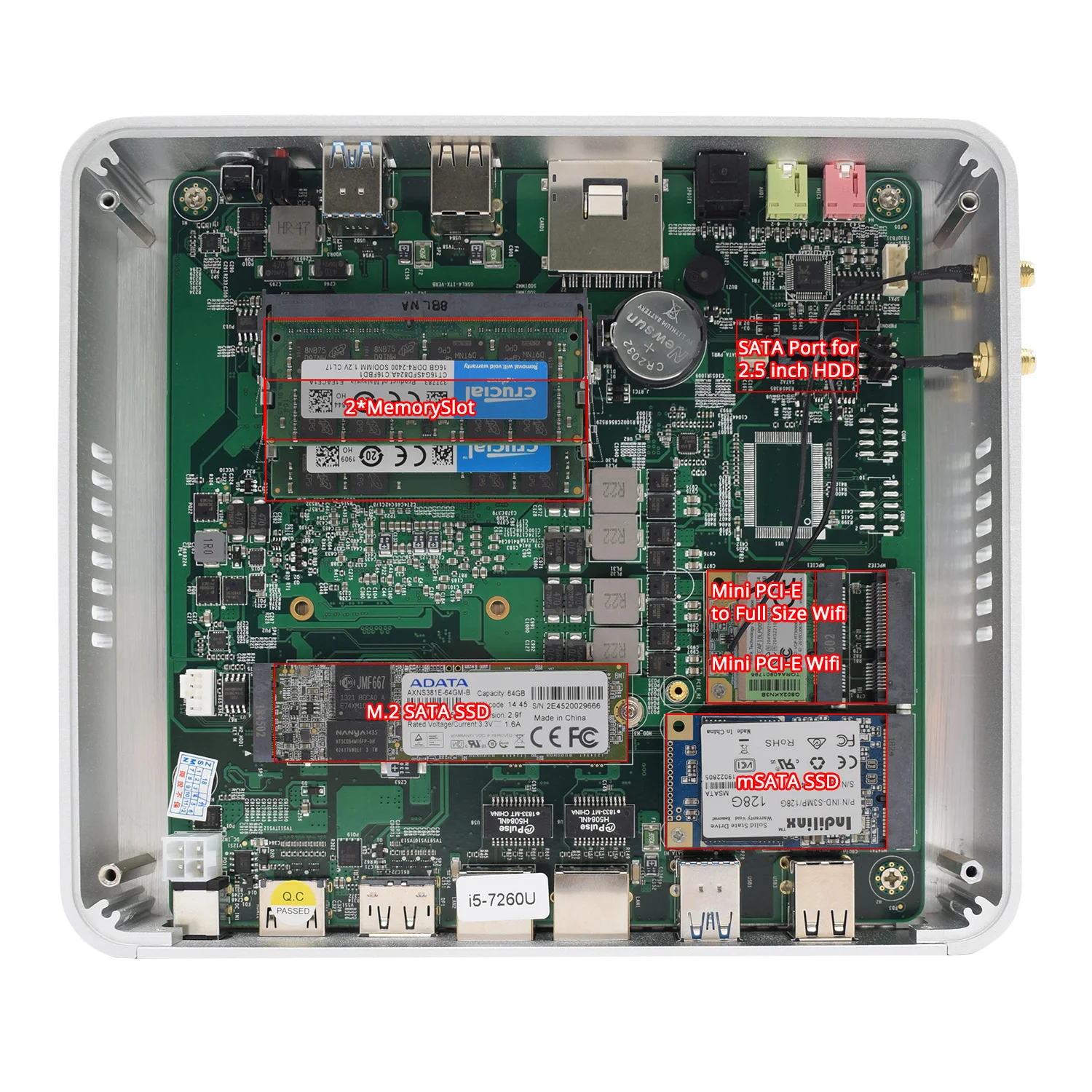 Intel core i5 8250u тонкий клиент DDR4 ОЗУ 32 ГБ Мини ПК i7 7660u windows10 pro wifi и bluetooth