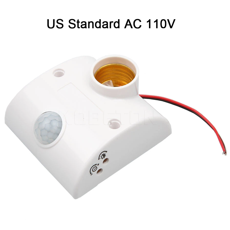 Kebidu E27 Стандартный AC 110V 220V светодиодный Основание лампы инфракрасный ИК Сенсор