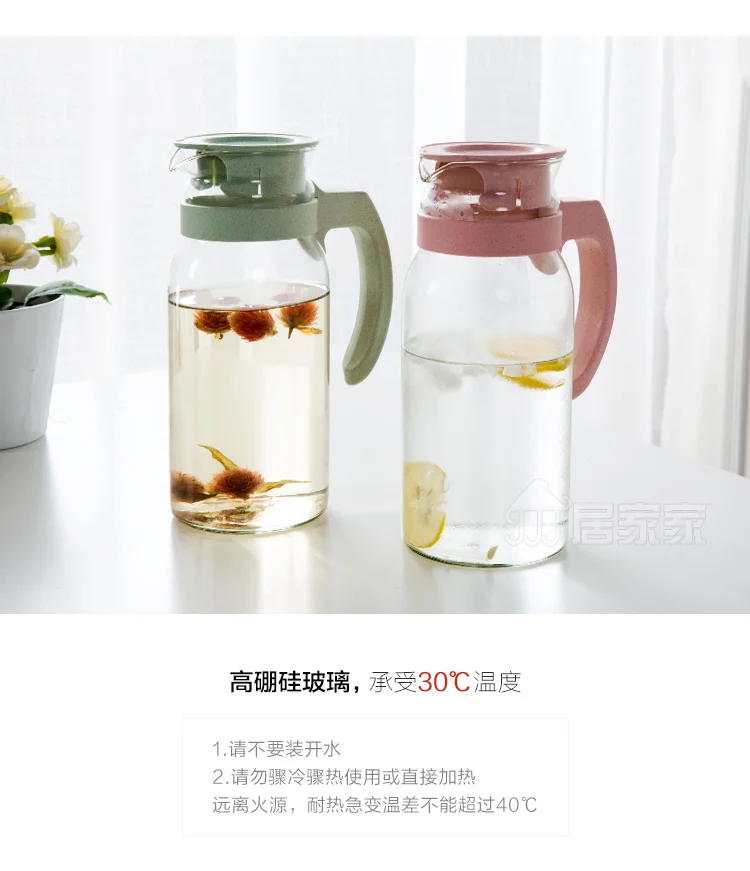 1100ml Бытовая холодный большой емкости стеклянная бутылка для воды бутылка для напитков кувшин для сока бутылка для чая WF3211526ZP