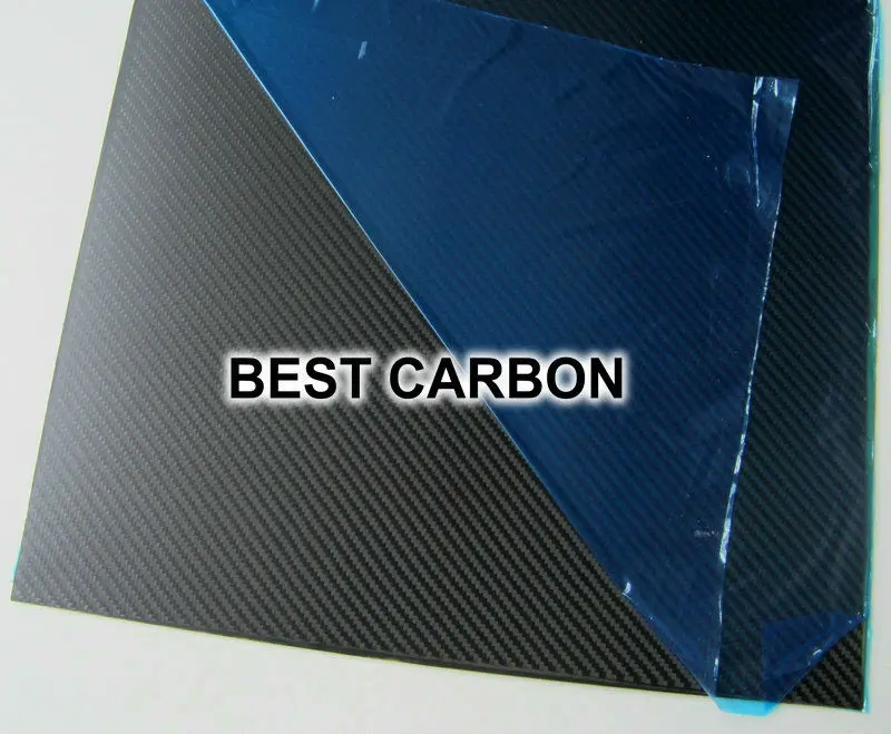 Plaque en Fibre de Carbone 3K, 2mm x 250mm x 400mm, 100% Fibre de