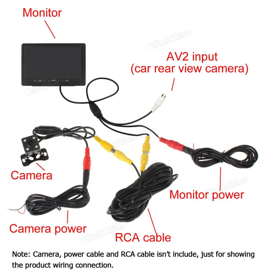 DC 12V 800x480 7 дюймов Автомобильный Монитор яркий цвет HDMI интерфейс TFT lcd AV VGA авто монитор заднего вида