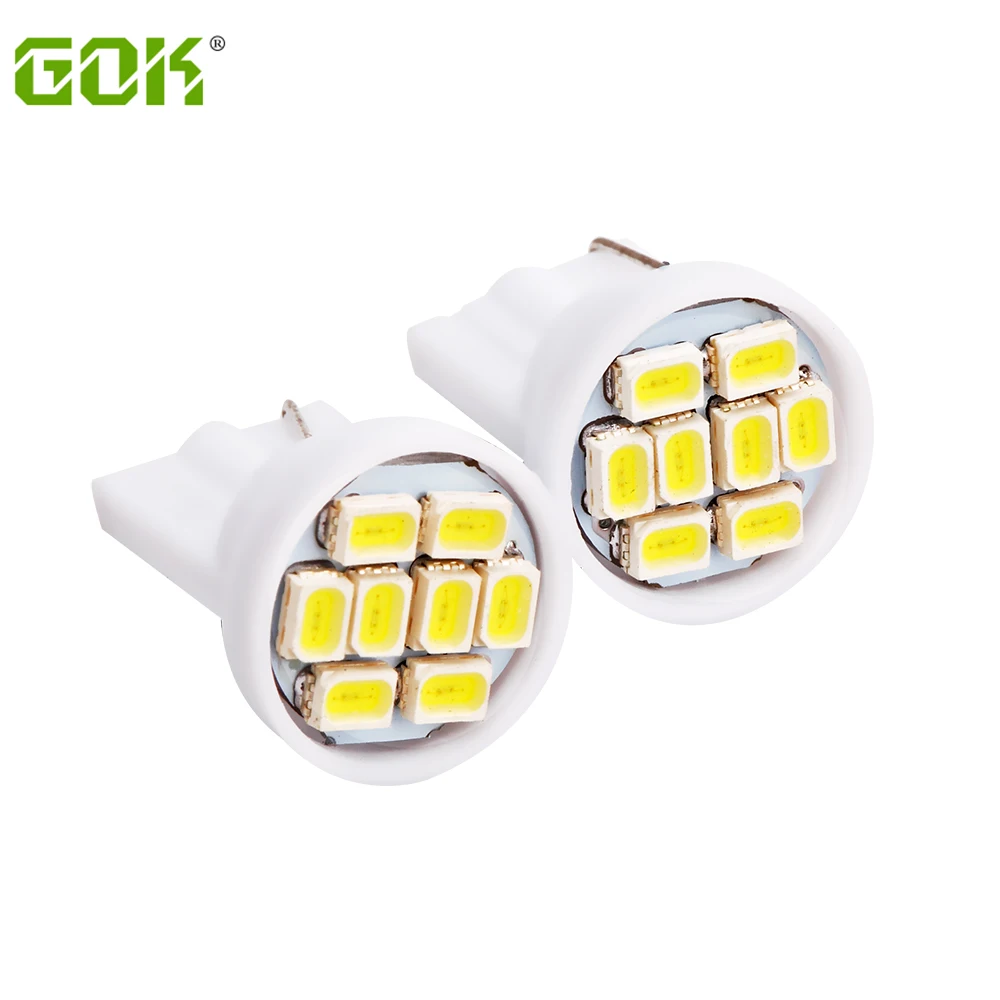 

Free Shipping 10PCS White light t10 8SMD 1206/3020 T10 LED Wedge Car Lights Bulbs t10 8led car LED light bulb clearance lamp