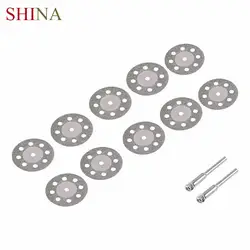 Shina 10 шт. 22 мм, 8 отверстий аксессуары для электрического шлифования Алмазная фреза «слайс»/пильного диска Стекло нефрита резки катушки Rotary