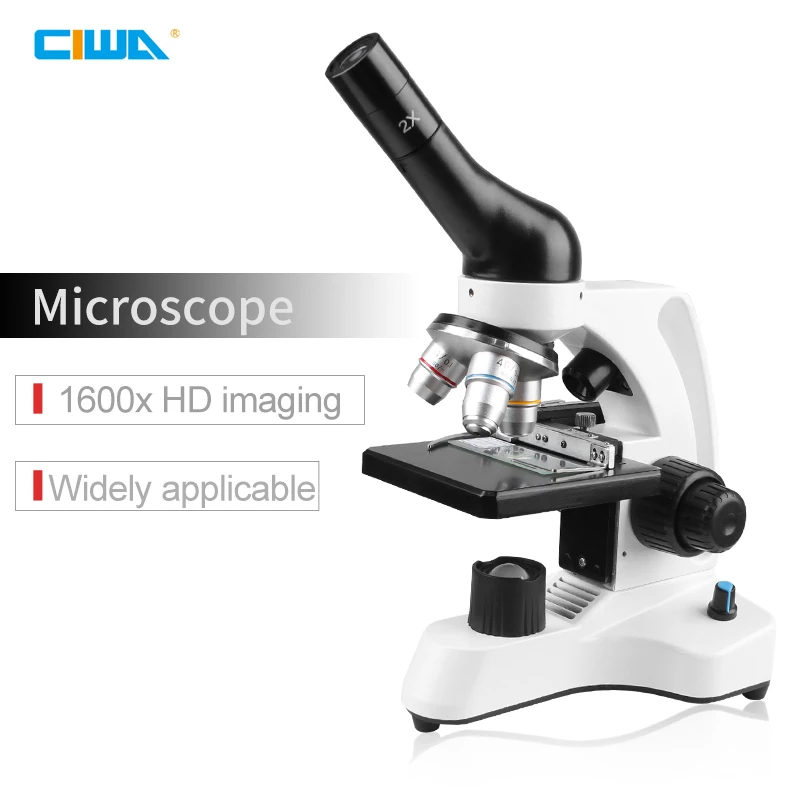 CIWA 1600X binocular HD Science experiment Microscope LED
