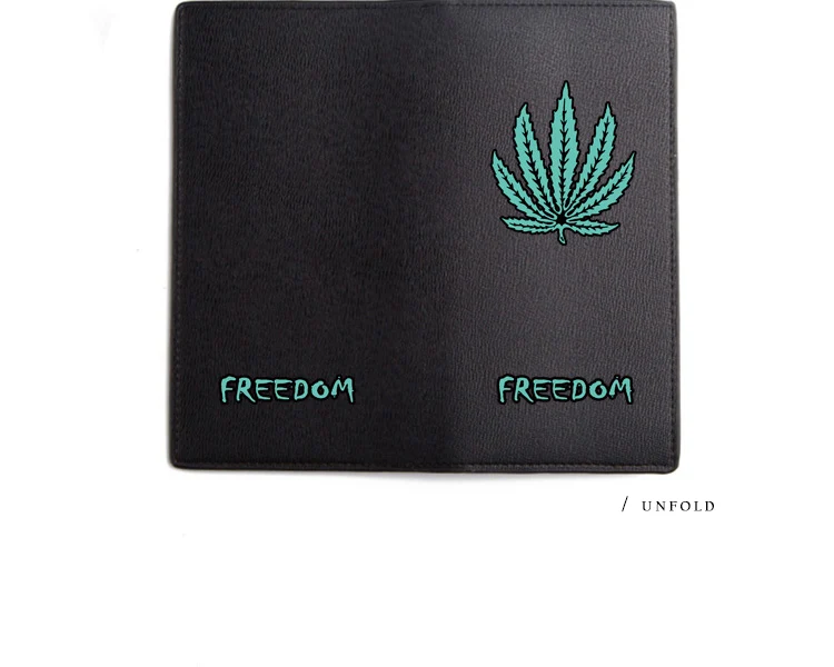 Jamaican Reggae Leaves Wallet Black Long Men Purse Short Bilfold Carteira Leaves Pattern Wallets (10)