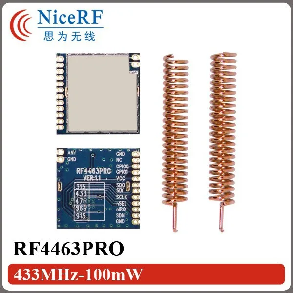 4 шт./лот Si4463 SPI интерфейс 100 МВт RF4463PRO низкая стоимость 433 мГц Радиотрансивер Модуль