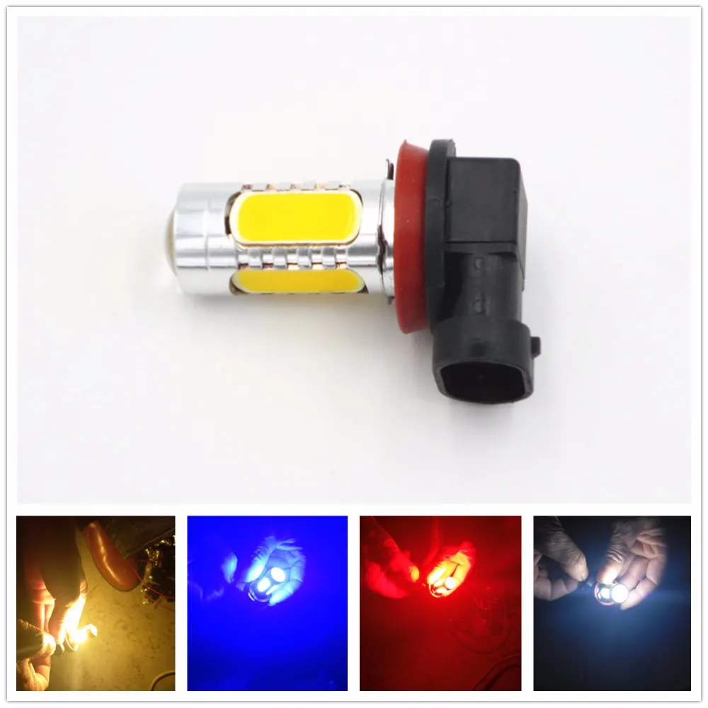 

White H11 H8 H16JP High Power LED Projector Bulb For Car Driving Fog Light Car Styling Automobiles Amber Ice Blue Yellow Lamp
