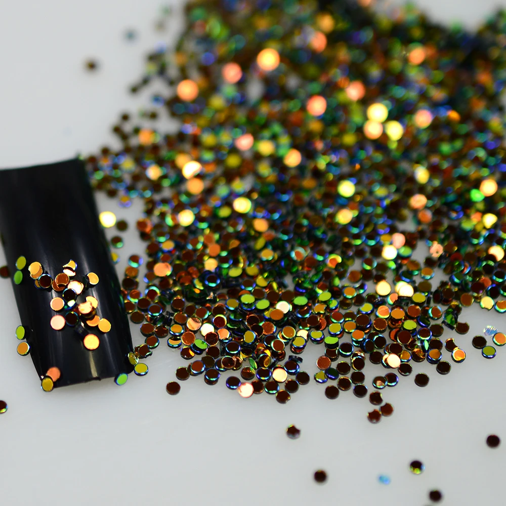 Buy 1box 3d Shinny Deep Colors Mixed Glitter Designs