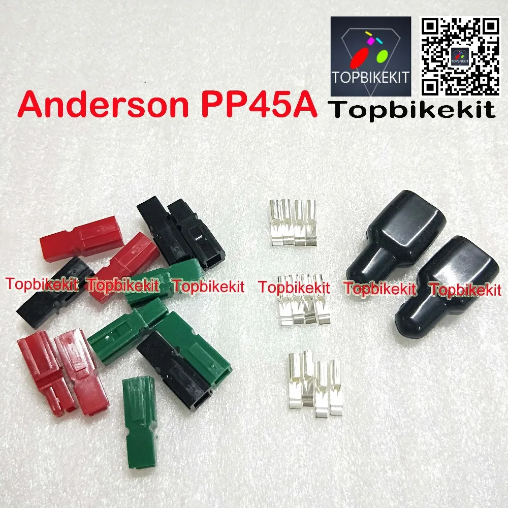 Discount For Anderson 45A Powerp Power Connector Plug Red Black Green for Ebike Golf Car Ebike charger 1