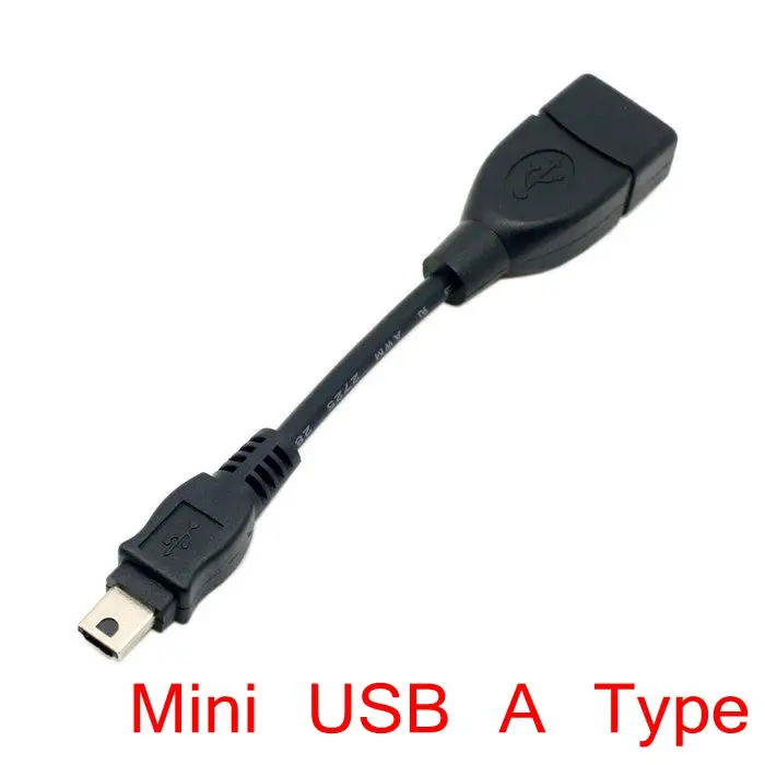 miniUSB ホストケーブル OTGケーブル 90度 L型 miniUSB(オス