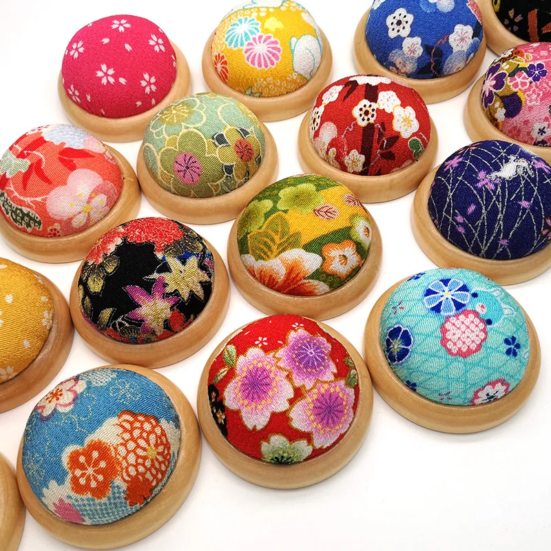 Pincushion с деревянная подставка Сливовый цветок Декор DIY иголка для рукоделия Pin