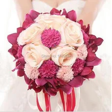 Новинка для невесты Свадебный букет де mariage жемчуг невесты Искусственные Свадебные букеты цветок кристалл Буке noiva