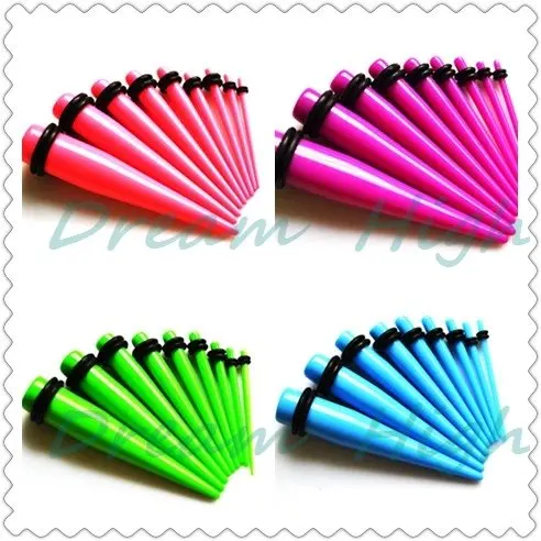 Free Shipping Neon Ear piercing Expander Taper stretcher plugs tunnel Body Jewelry Fashion Earring 1.6-10mm Promotional Gift | Украшения и