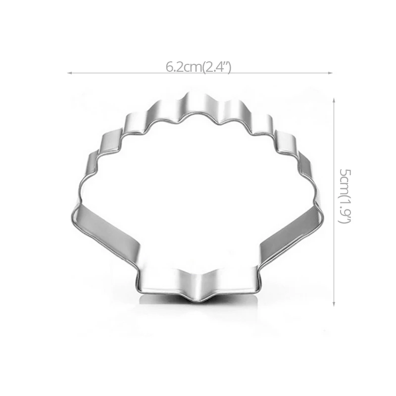 3pcs starfish shell sea horse cookie cutter mermaid under the sea party decoration Stainless steel biscuit mold girl birthday