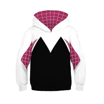 

Cosplay children kids boys girls hero Spider-Man Hoodie Jacket 3D Printed Sweatshirt Spider-Gwen coat Christmas costumes