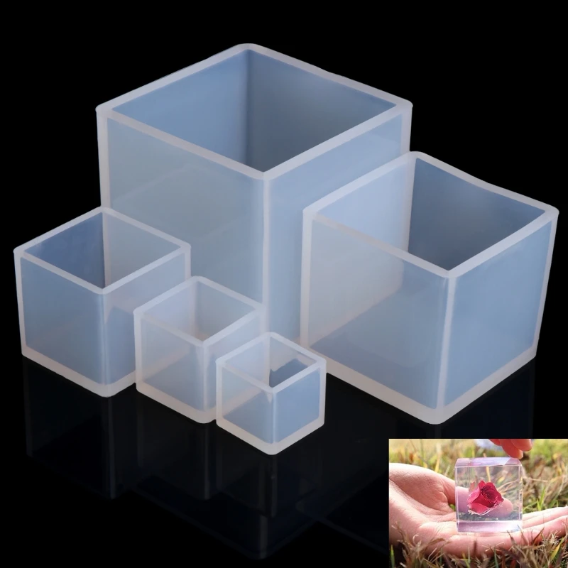 Новый силиконовая форма для изготовления Подвески Ювелирных изделий куб смолы литья плесень DIY ремесло инструмент