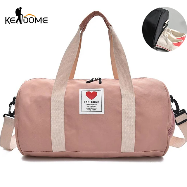 Top Nylon Shoulder Sport Gym Bag For Women Fitness Travel Crossbody