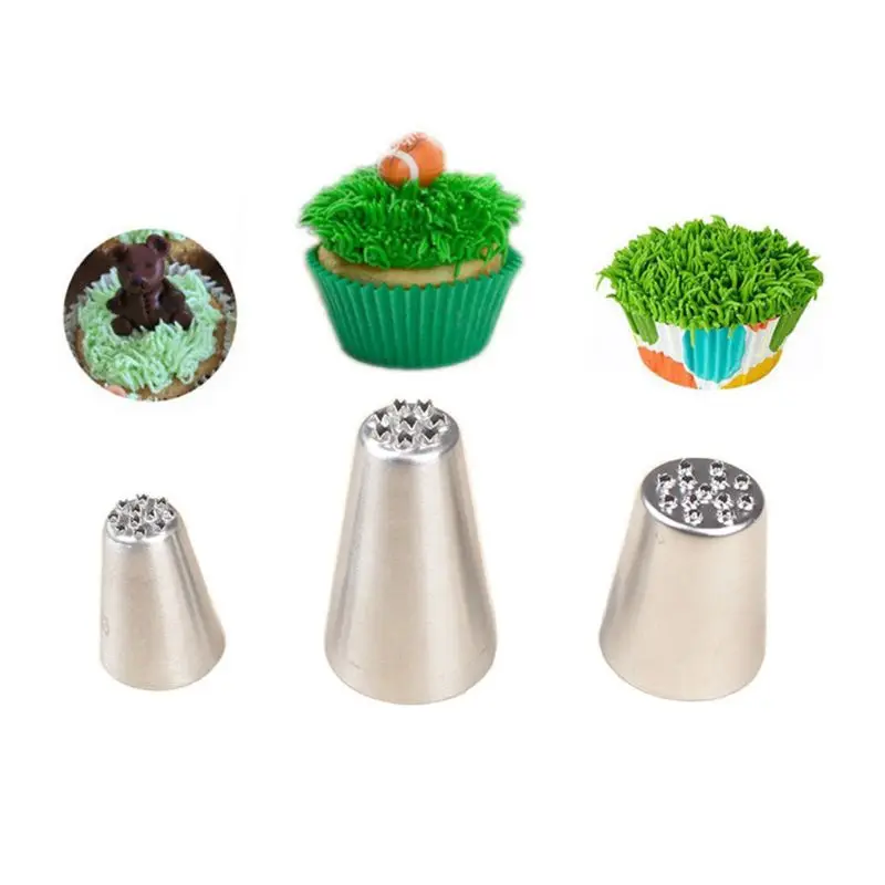 

3pcs/set Stainless Steel Icing Piping Tips Nozzle Cake Decorating Pastry Cookie Cream Baking Tools DIY Supplies