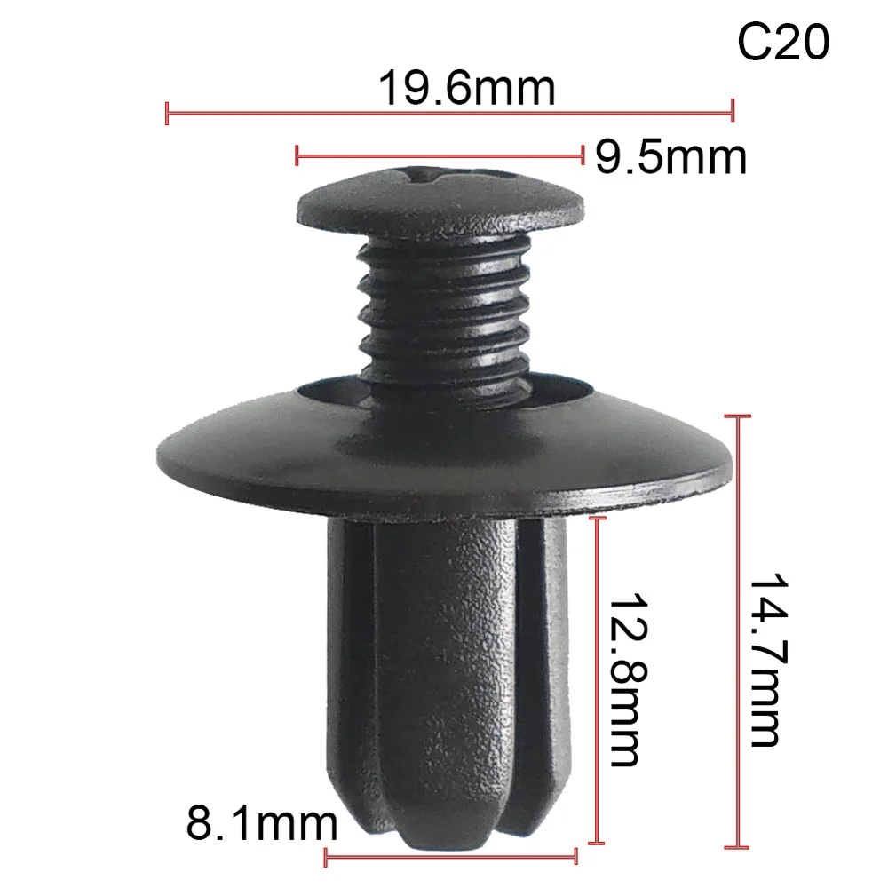 CNIKESIN 1 шт. C20 8,1 мм отверстие Универсальный нейлон авто крепежа автомобиль Push Тип фиксатор расширения винт Заклепки клипы