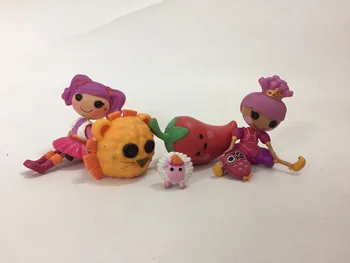 

1 set of Original 7cm MGA Lalaloopsy Dolls with big chili pumpkin Mini lovely Dolls For Girl's Toy gift