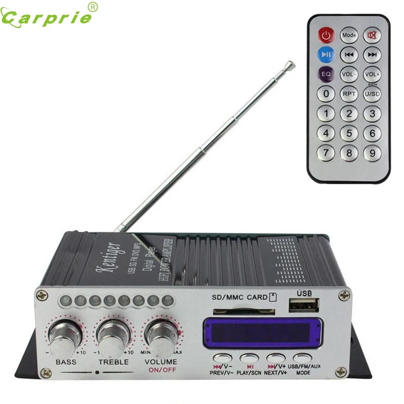 2016 Audio HiFi 200W 2CH 12V remote Small Stereo Digital