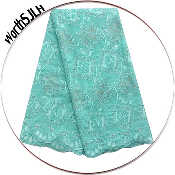 

New Magenta Latest African laces 2020 Embroidered Chiffion Nigerian Lace Fabric Green High Quality Swiss Voile Lace For Men