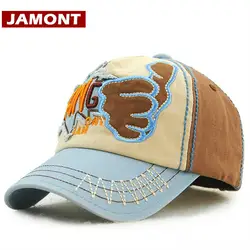 [JAMONT] мода Snapback шляпу детей Бейсбол Кепки мальчик девочка шляпа от солнца недурно узор Повседневное хлопок ребенок Bone кепка с металлической