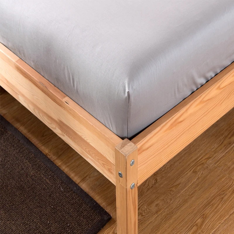 Grey bed sheet fitted sheet with round elastic Plain bedding king queen size bed mattress cover bedsheet