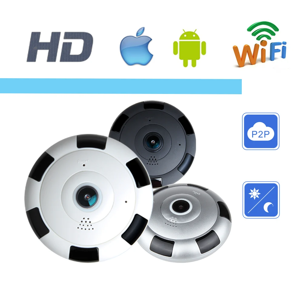 Камера видеонаблюдения AOUERTK 1080P 360 градусов слот для SD карты|Камеры