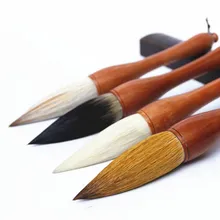Шерсть ласки кисточка для китайской каллиграфии ручка Китайская традиционная живопись письмо и рисование щетка шерстяные волосы Хоппер-фигурные макияжные кисточки ручка