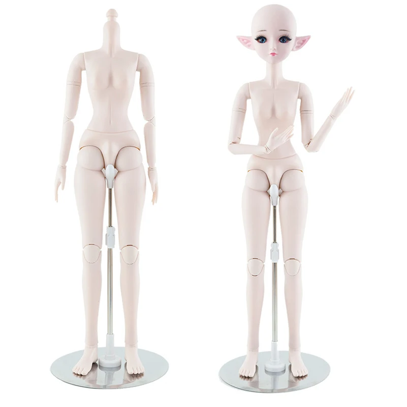 Шарнирная кукла Bjd 60 см 21 шт. 3D глаза эльф лысина голый телесный цвет женская