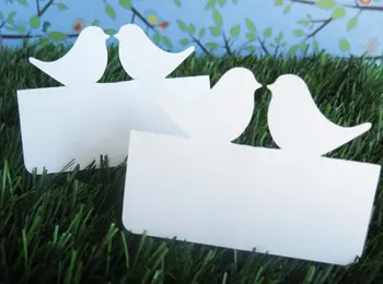 

Love birds Place Cards birthday party Wedding bridal shower banquet Seating escort Card table number marker choose color