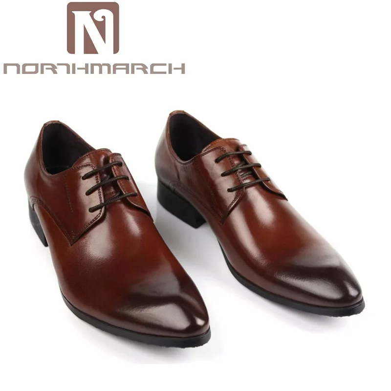 

NORTHMARCH Men Shoes Business Men Dress Shoes Lace Up Breathable Men Oxfords Cow Leather Wedding Autumn Zapatos De Hombre