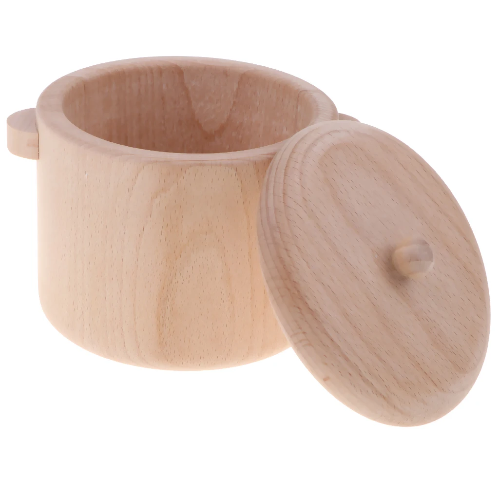 Kitchen Toy - Solid Beech Wooden Playset for Kid Girls Role Play Pretend Cooking Kid Educational Toy Props - Saucepan L