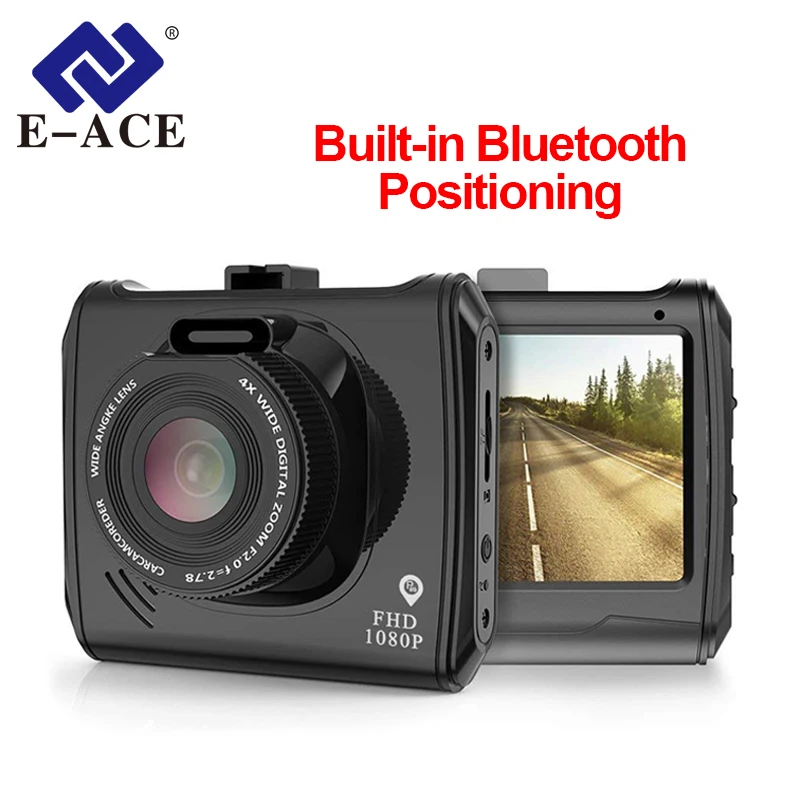 

E-ACE Mini Car Camera Full HD 1080P Car Dvrs Built-in Bluetooth Positioning Dash Cam Auto Registrator Video Camcorder Recorder