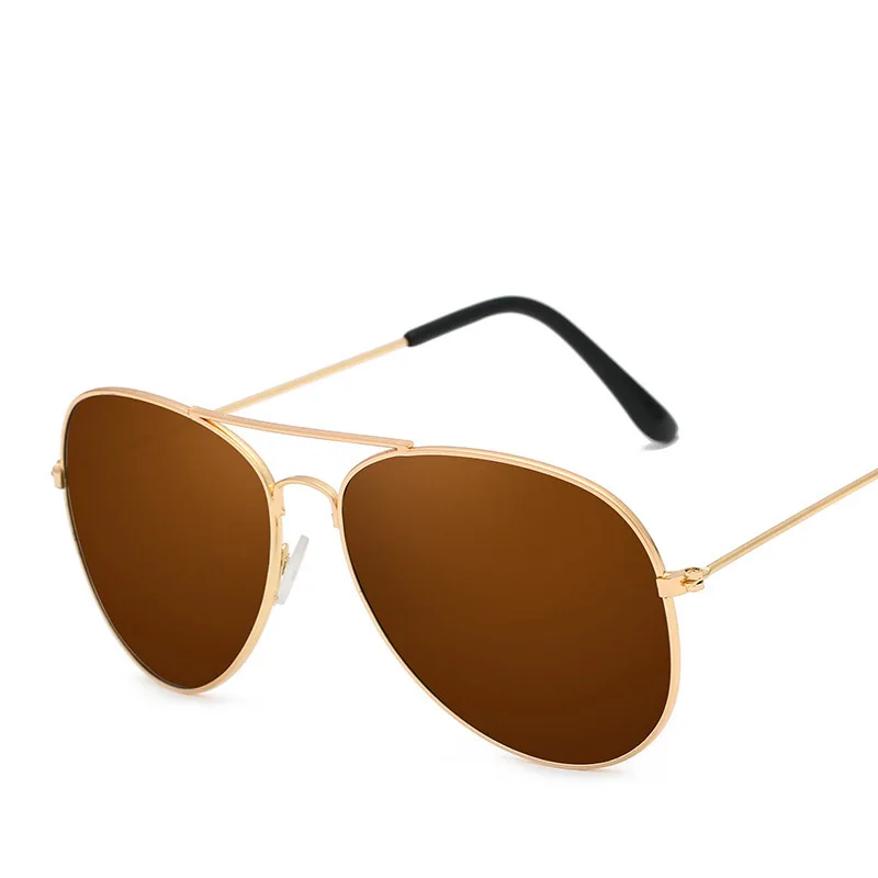 LeonLion, Винтажные Солнцезащитные очки пилота, женские классические металлические очки, уличные очки для покупок, зеркальные солнцезащитные очки UV400 - Цвет линз: GoldTea