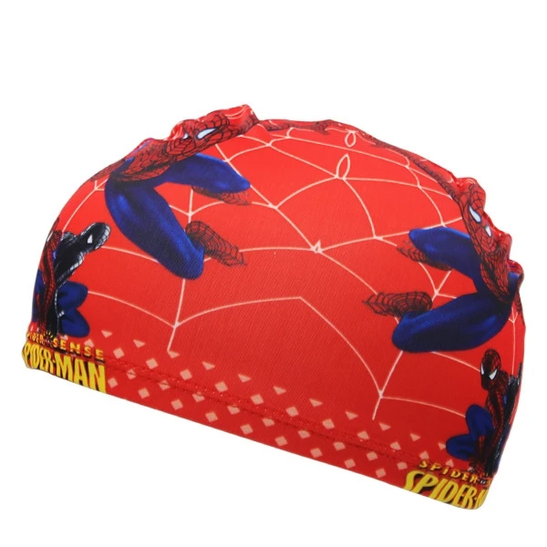 Кепка для маленьких мальчиков «Человек-паук», быстросохнущая, милая детская шапочка для плавания с рисунками, детская пляжная кепка, эластичная детская шапочка для плавания, шапочка для купания