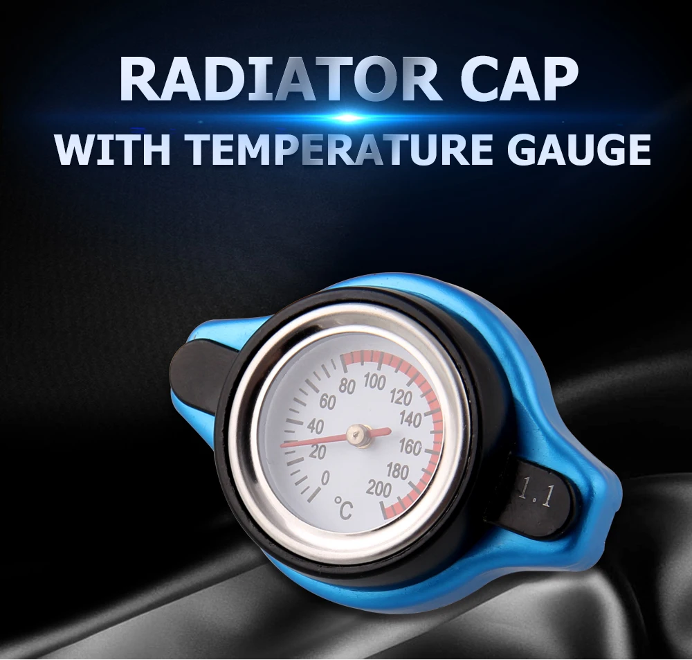 0.9Bar/1.1Bar/1.3Bar гоночный датчик температуры Автомобильный термометр крышка радиатора крышка температура воды метр