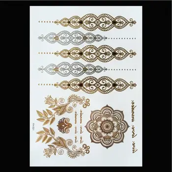 

Environmentally friendly fashion three-dimensional metal stamping tattoo stickers waterproof tattoo stickers customizable