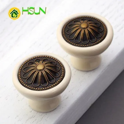 Retro Ceramic Knobs Drawer Knobs Handles Pulls Kitchen Cabinet