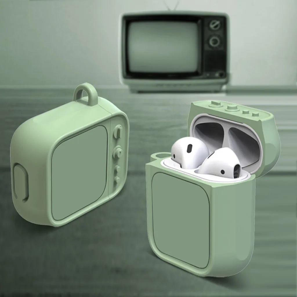 Cover For AirPods Retro Design Television Protective Silicone Earphone For Apple Air Pods Protector Wireless Case