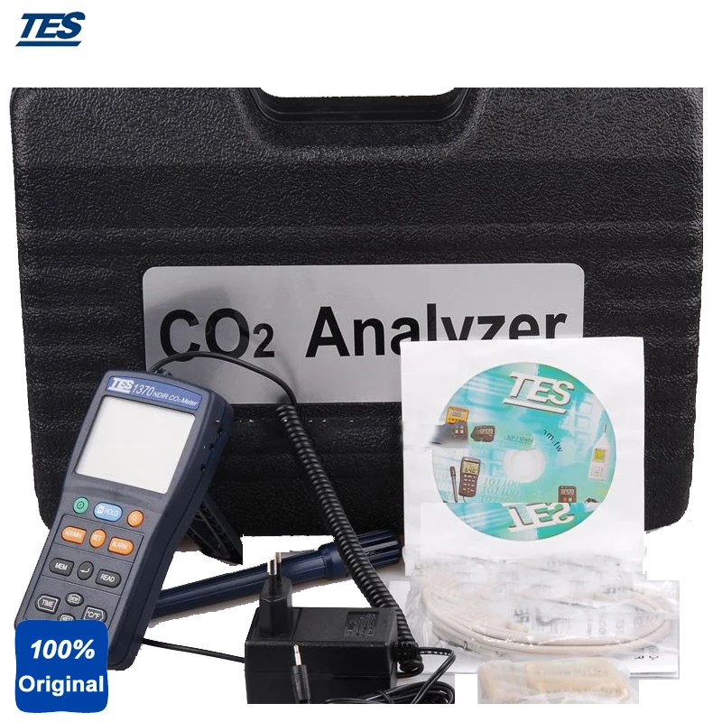 NDIR CO2 анализатор температуры измеритель влажности TES1370|co2 analyzers|analyzer co2ndir analyzer |