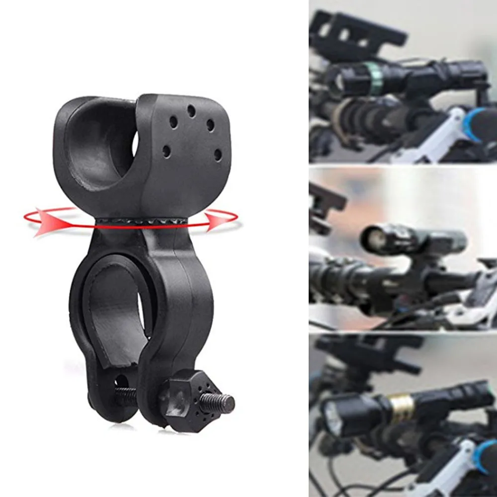 

Bicycle flashlight bracket 360 rotating LED flashlight bracket with non-slip rubber gasket bicycle accessories