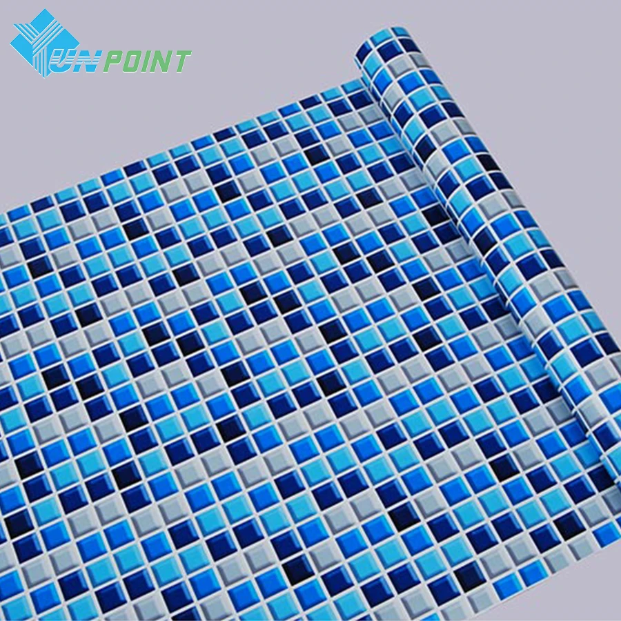 5M /10M Waterproof PVC Self Adhesive Wallpaper Kitchen Bathroom Toilet Wall Stickers Tile Sticker Mosaic Pattern Decorative Film