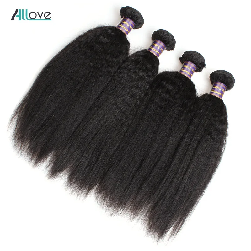 Allove Peruvian Yaki Straight Human Hair Weave Bundles Natural Color Double Machine Weft Hair Extensions Non Remy Hair Bundles Allove Peruvian Yaki Straight Human Hair Weave Bundles Natural Color Double Machine Weft Hair Extensions Non Remy Hair Bundles